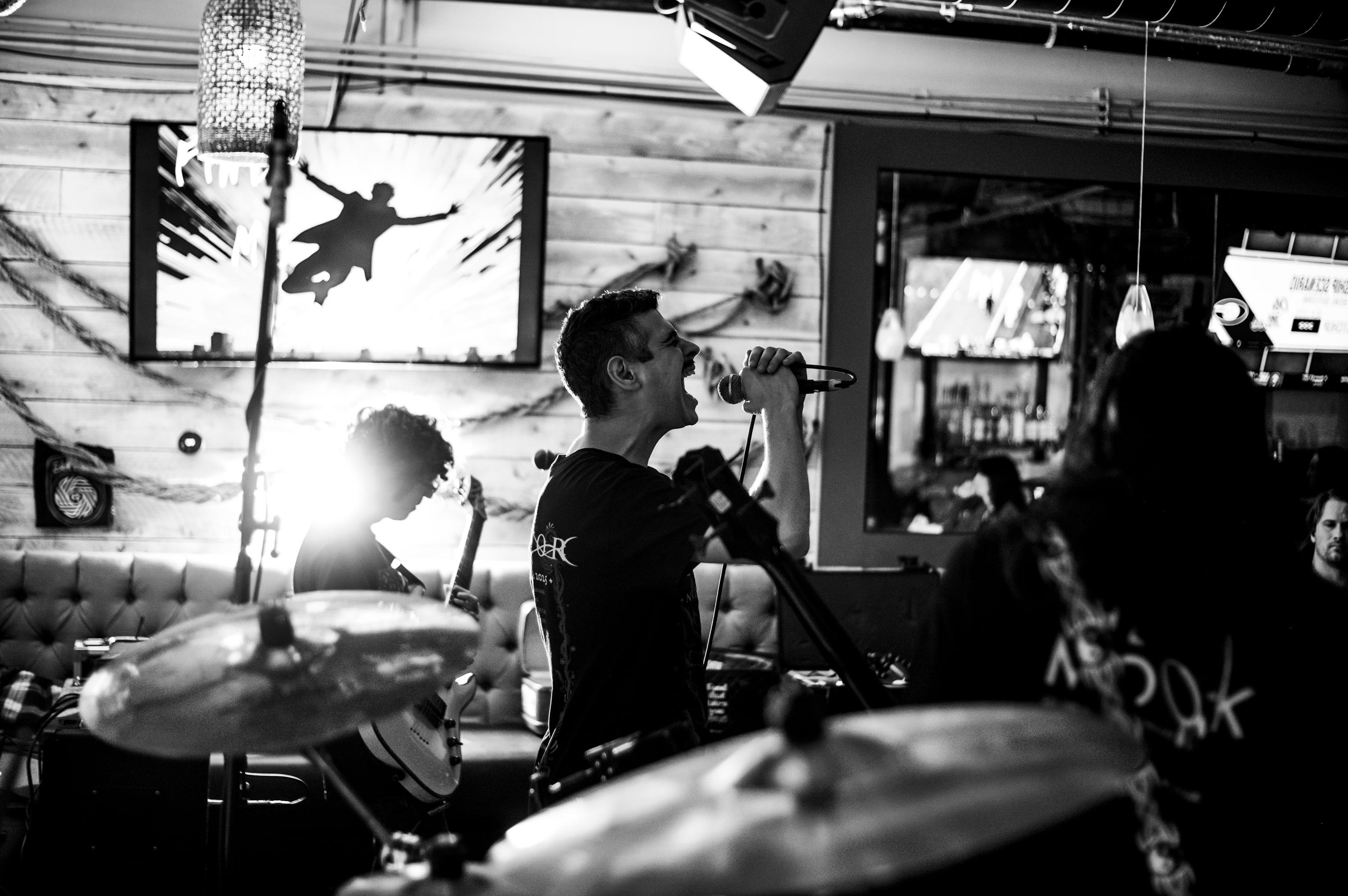 neon city rain night